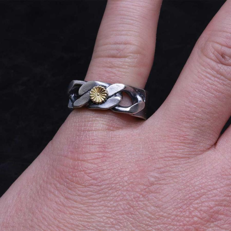 沈*花様 指輪 シルバー K18 花咲し指輪 銀燭 ぎんしょく 和柄 和風 アクセサリー シルバー