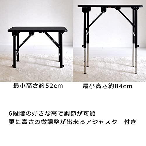 最新 アーム無し プチリュバンの6段階調節式トリミングテーブル アーム無し アジャスター付 Mサイズ PVC 台面ブラック 足ブラック 折畳機能/高さ52?84cm 【V2368658372】(13991円)
