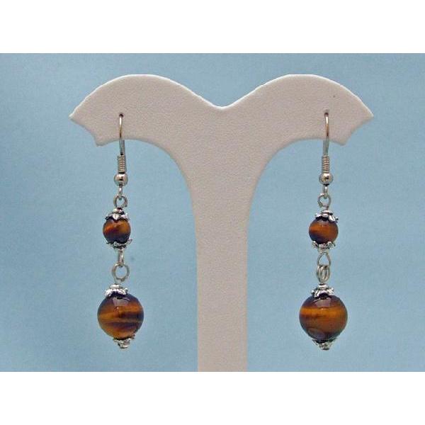 虎目石 タイガーアイ ピアス パワーストーン 天然石アクセサリー |  | 01