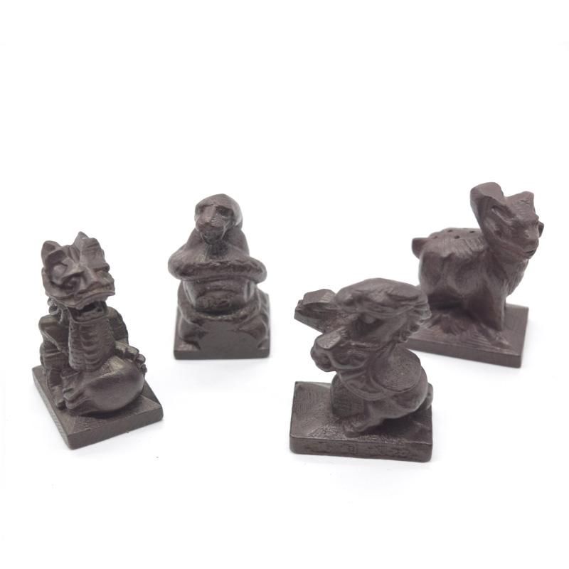 干支 十二支 木彫り 木製置物 檀木 12個セット : 横浜中華街龍 - 通販