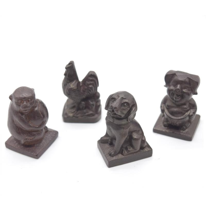 干支 十二支 木彫り 木製置物 檀木 12個セット : 横浜中華街龍 - 通販