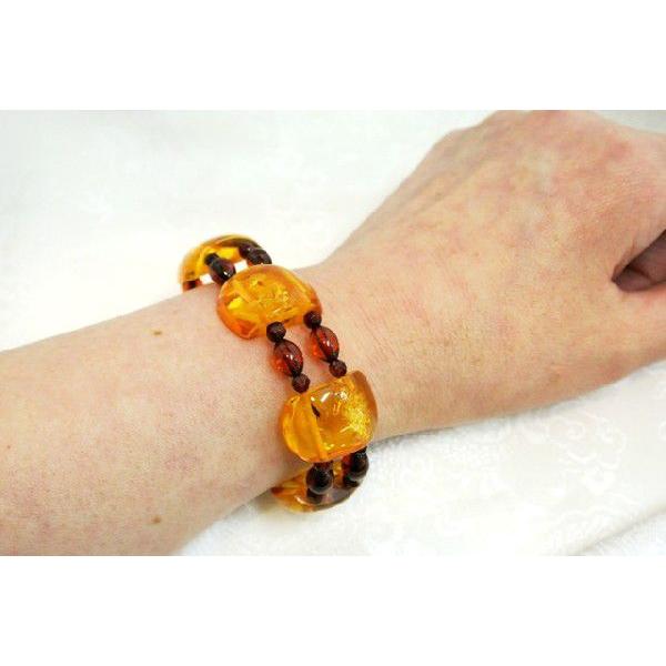 琥珀 コハク アンバー ブレスレット 腕輪 アクセサリー バングル