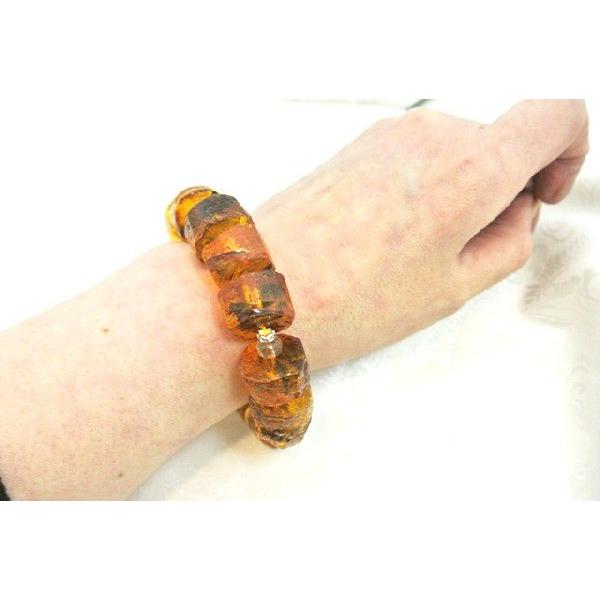 琥珀 コハク アンバー ブレスレット ルチルクォーツ 天然石アクセサリー 9mm〜19mm 魔除け 金運 |  | 02