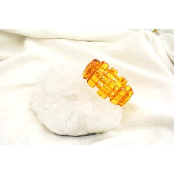 琥珀 コハク アンバー ブレスレット バングルデザイン 天然石