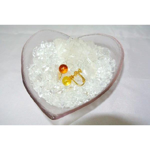 琥珀 コハク アンバー イヤリング 耳飾り シンプル 丸型 8mm | 