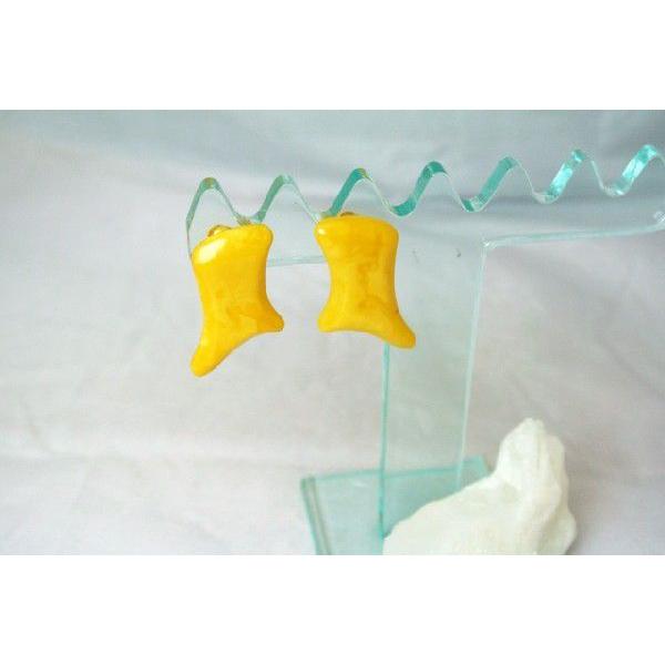 ミルキーアンバー 琥珀 コハク イヤリング 耳飾り 30mm |  | 01