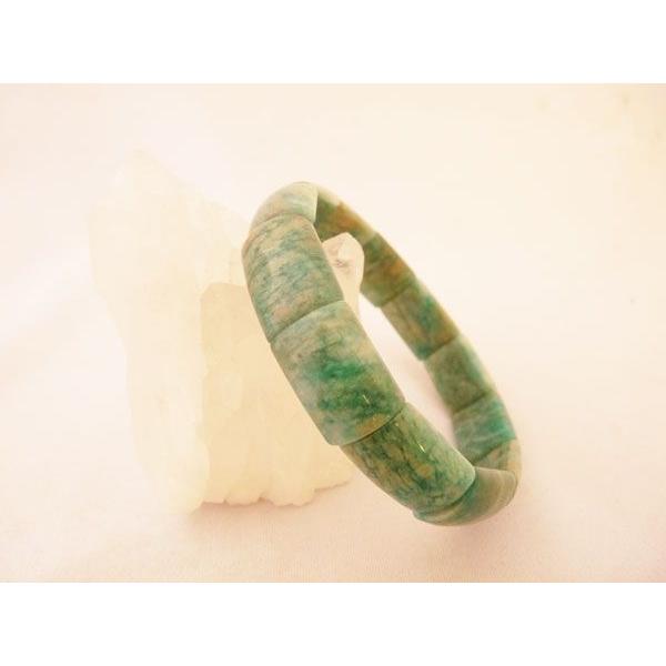 【決断力UP・悩み、ストレス解消】アマゾナイト【希望の石】パワーストーン・ブレスレット【幅13ｍｍ】 | 