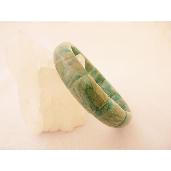 【決断力UP・悩み、ストレス解消】アマゾナイト【希望の石】パワーストーン・ブレスレット【幅13ｍｍ】 |  | 01