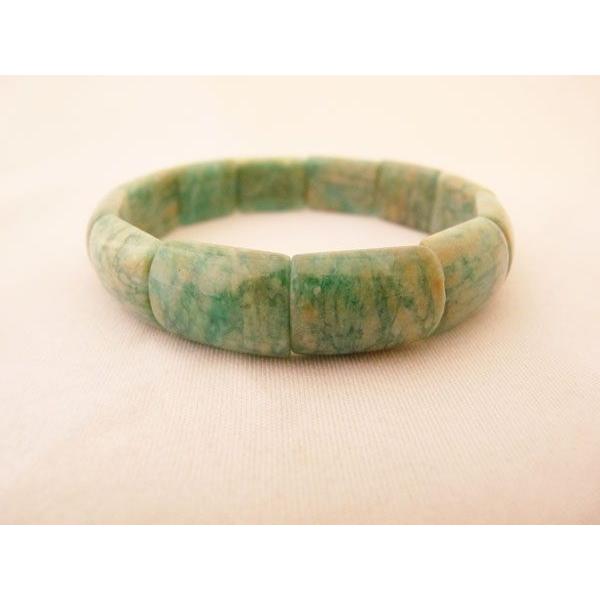 【決断力UP・悩み、ストレス解消】アマゾナイト【希望の石】パワーストーン・ブレスレット【幅13ｍｍ】 |  | 02