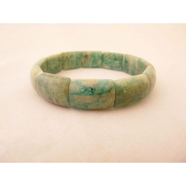 【決断力UP・悩み、ストレス解消】アマゾナイト【希望の石】パワーストーン・ブレスレット【幅13ｍｍ】 |  | 03