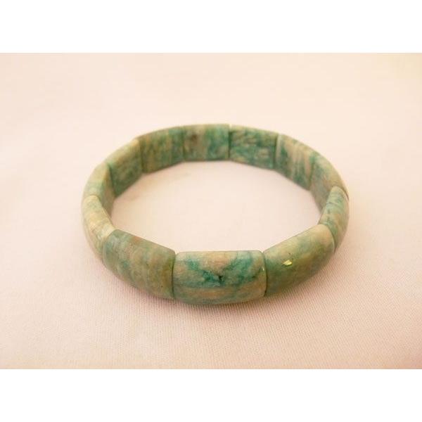 【決断力UP・悩み、ストレス解消】アマゾナイト【希望の石】パワーストーン・ブレスレット【幅13ｍｍ】 |  | 04