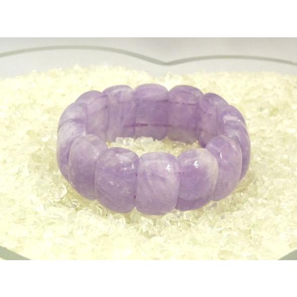 アメジスト 紫水晶 天然石ブレスレット バングルタイプ 幅24mm 愛の守護石の画像