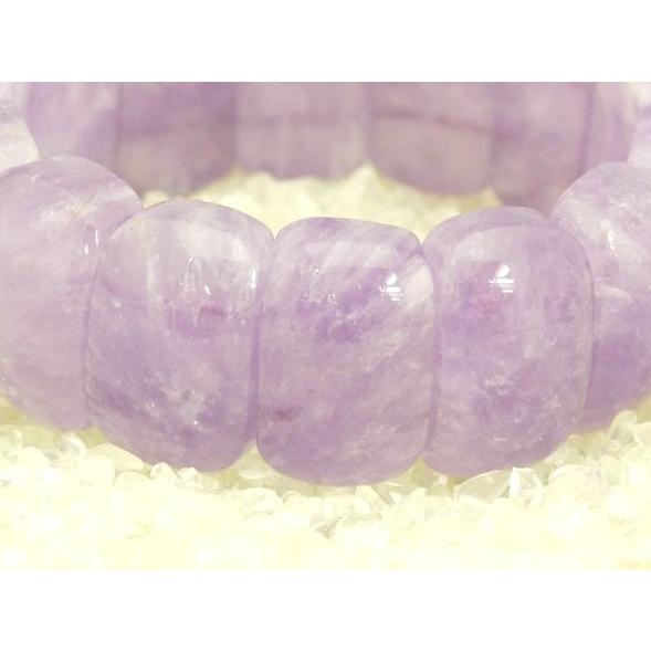 アメジスト 紫水晶 天然石ブレスレット バングルタイプ 幅24mm 愛の守護石の画像
