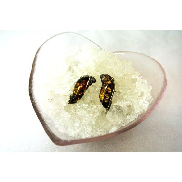 琥珀 コハク アンバー ピアス 耳飾り アクセサリー | 