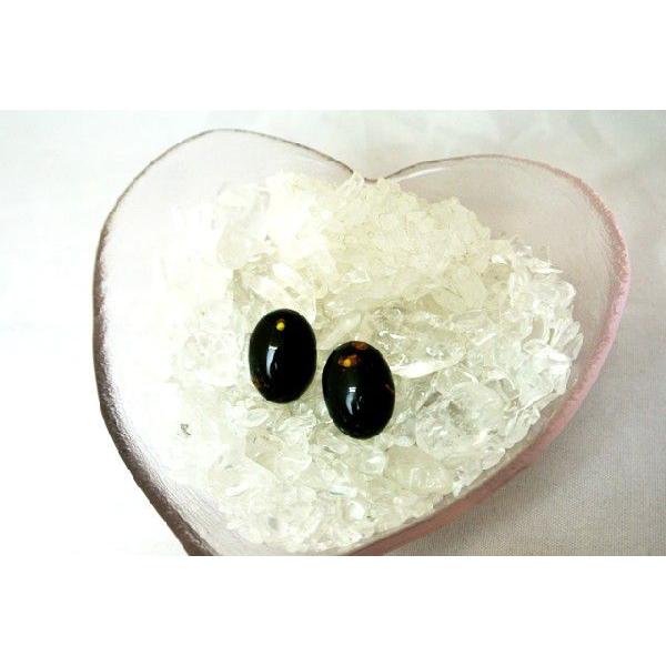 琥珀 コハク アンバー ピアス 耳飾り 楕円型 アクセサリー | 