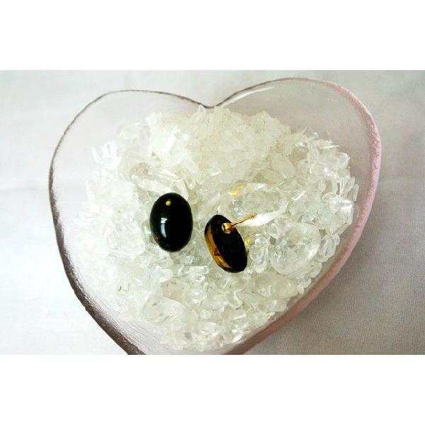 琥珀 コハク アンバー ピアス 耳飾り 楕円型 アクセサリー |  | 01