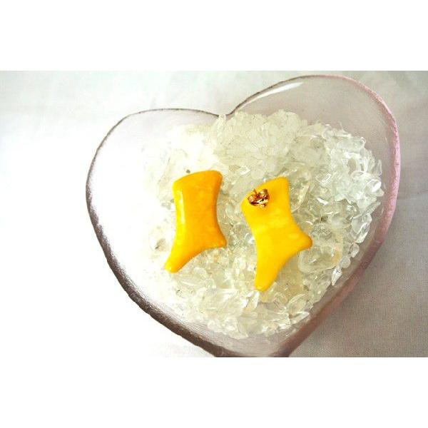 琥珀 コハク ミルキーアンバー ピアス 耳飾り アクセサリー |  | 01