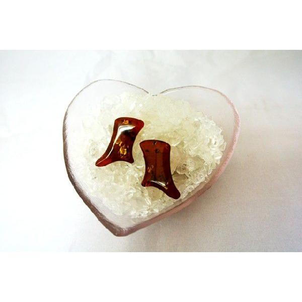 琥珀 コハク アンバー ピアス 耳飾り アクセサリー | 