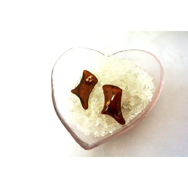 琥珀 コハク アンバー ピアス 耳飾り アクセサリー |  | 01