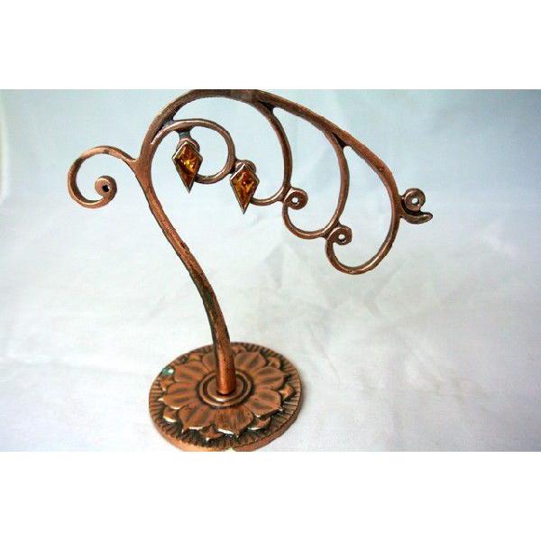 琥珀 コハク アンバー ピアス 耳飾り 菱型 アクセサリー |  | 01