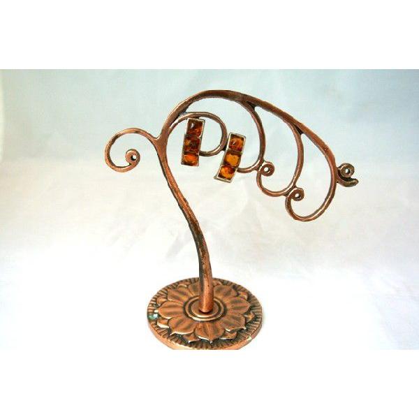 琥珀 コハク アンバー ピアス 耳飾り 長方形 アクセサリー |  | 01