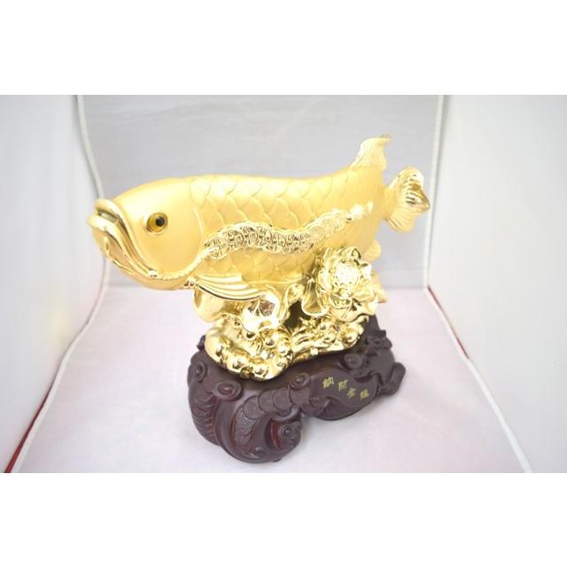 天然石 ガーデンクォーツ 龍魚（アロワナ） 置物 天然石 ガーデン