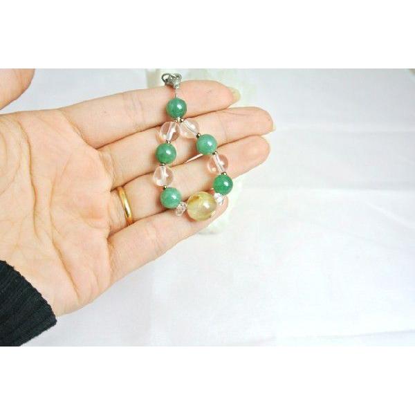 ルチルクォーツ アベンチュリン 水晶 天然石ストラップ |  | 01