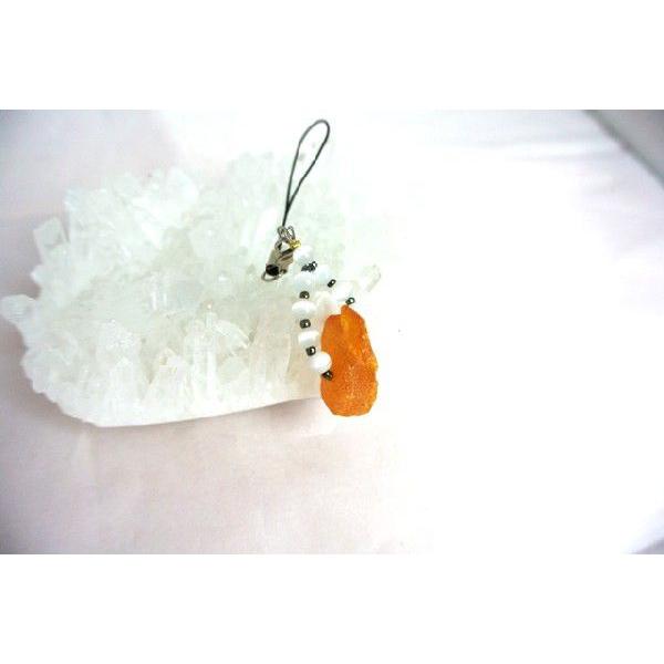 【メール便OK】 琥珀 アンバー 天然石ストラップ タンブル型 キャッツアイ 選べる3種類 |  | 02