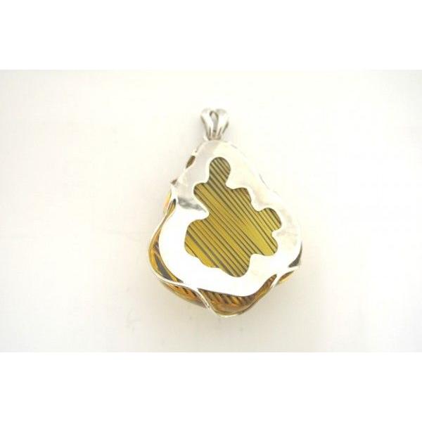 琥珀 コハク アンバー ペンダントトップ 天然石パーツ 唐草模様 シルバー925 |  | 04