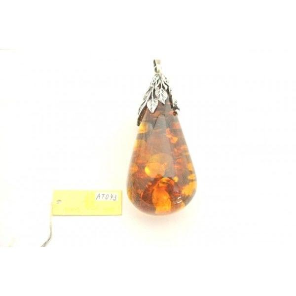 琥珀 コハク アンバー ペンダントトップ 天然石パーツ シルバー925 バチカンリーフデザイン |  | 02