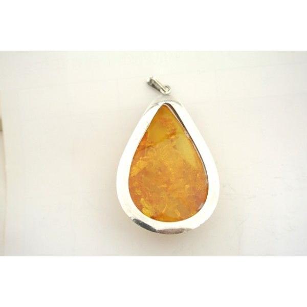 琥珀 コハク アンバー ペンダントトップ 天然石パーツ シルバー925 |  | 01