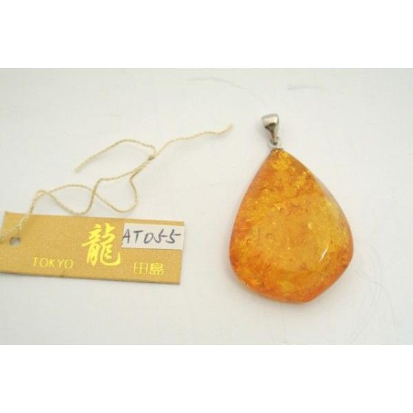 琥珀 コハク アンバー ペンダントトップ 天然石パーツ メッキ 雫型 |  | 03