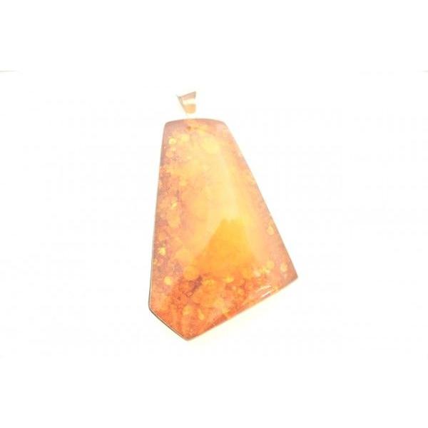 琥珀 コハク アンバー ペンダントトップ 天然石パーツ シルバー925 | 