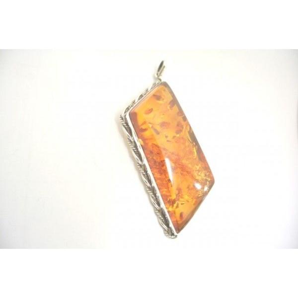 琥珀 コハク アンバー ペンダントトップ 天然石パーツ シルバー925 |  | 01