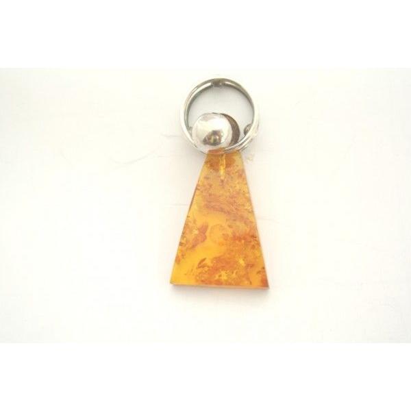 琥珀 コハク アンバー ペンダントトップ 天然石パーツ シルバー925 台形 バチカン回転式 |  | 01