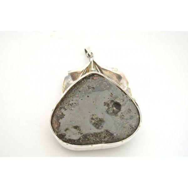 琥珀 コハク アンバー ペンダントトップ 天然石パーツ シルバー グリーン琥珀 |  | 02