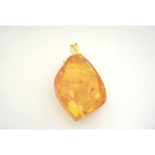琥珀 コハク アンバー ペンダントトップ 天然石パーツ シルバー メッキ |  | 01