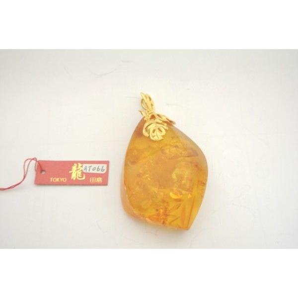 琥珀 コハク アンバー ペンダントトップ 天然石パーツ シルバー メッキ |  | 02