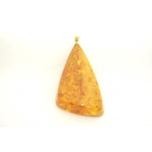 琥珀 コハク アンバー ペンダントトップ 天然石パーツ K18 |  | 02