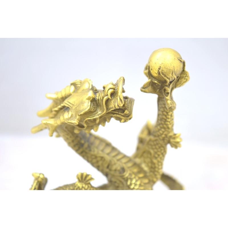 辰 龍の置物 銅製 19cm  風水インテリア 竜の画像