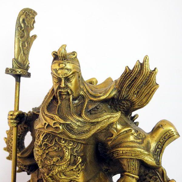 関羽 龍 青龍偃月刀 商売の神様 銅製置物 開運風水 インテリア 関羽 龍 青龍偃月刀 商売の神様 銅製置物 開運風水 インテリア