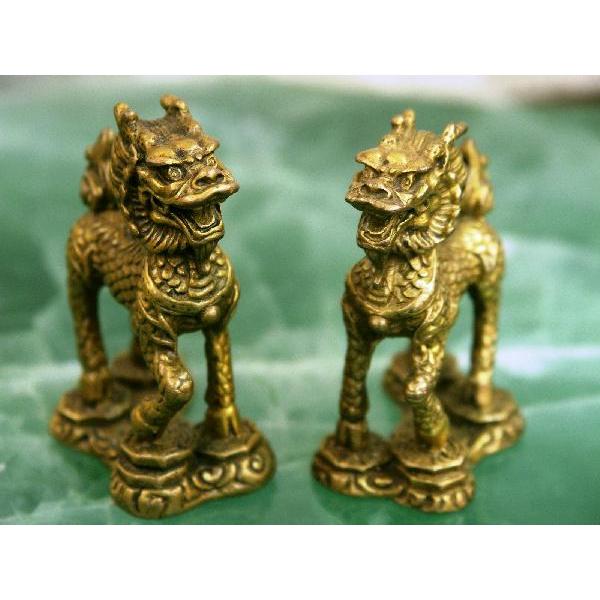 麒麟 置物 ペア 銅製 家庭円満 6cm | 