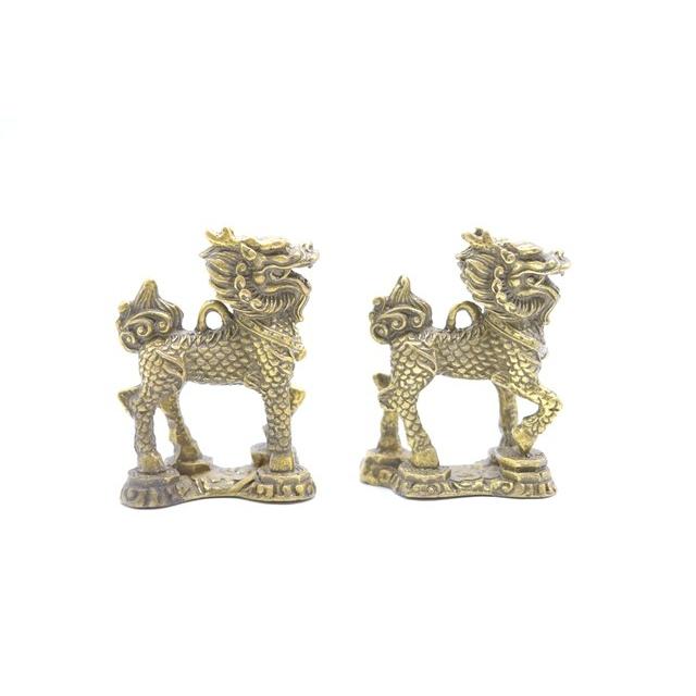 麒麟 置物 ペア 銅製 家庭円満 6cm |  | 02