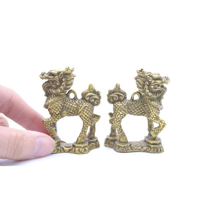 麒麟 置物 ペア 銅製 家庭円満 6cm |  | 05