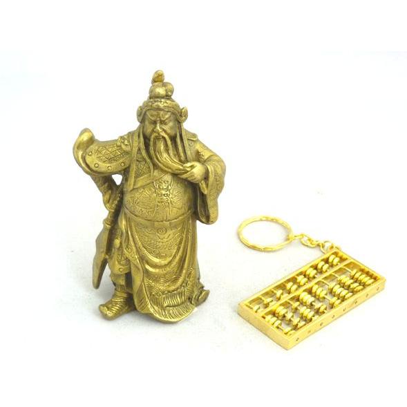 関羽 銅製置物 そろばんセット 開運 風水 インテリア 財運 仕事運 商売の神様 |  | 02