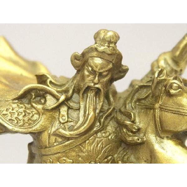 関羽像 関羽 置物 馬 縁起物 騎馬関羽 銅製 商売繁盛 14cm |  | 04