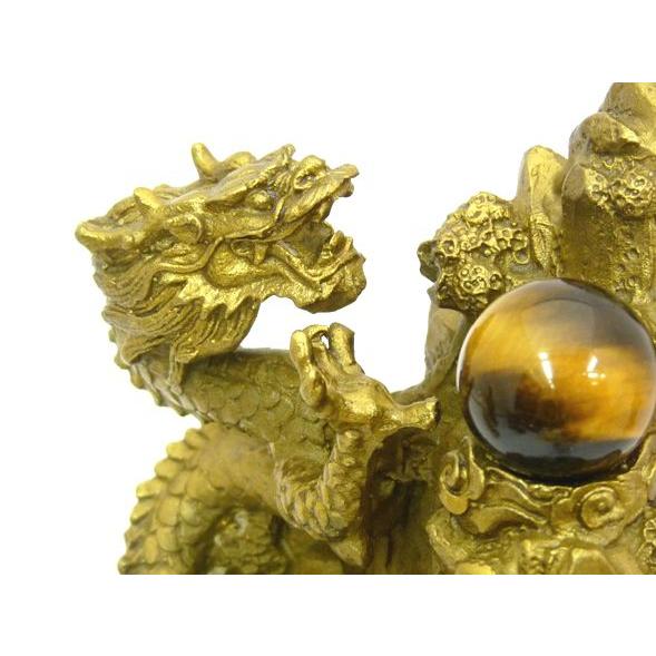 風水 特大銅製黄金の 山水龍