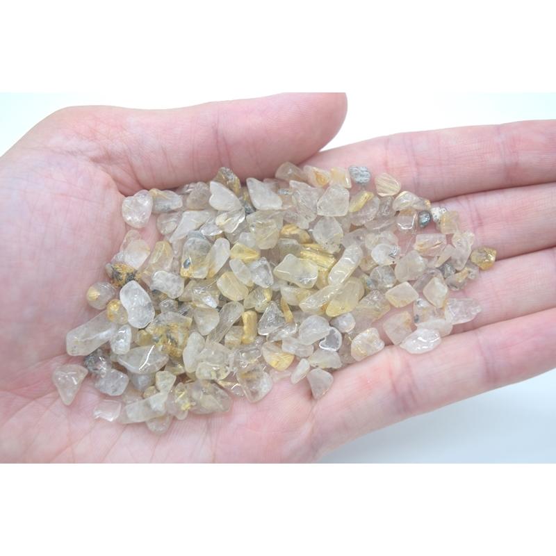 【メール便OK】 さざれ石 浄化 ルチルクオーツ 250g 小粒 金針水晶 天然石チップ 高級天然石 |  | 01