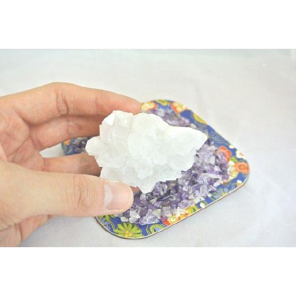 浄化インテリアセット【水晶クラスター＋選べる５色のさざれ石・上げたい運気をチョイス♪】お皿付き |  | 02