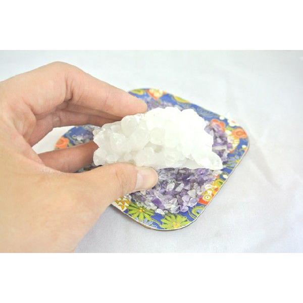 浄化インテリアセット【水晶クラスター＋選べる５色のさざれ石・上げたい運気をチョイス♪】お皿付き |  | 01